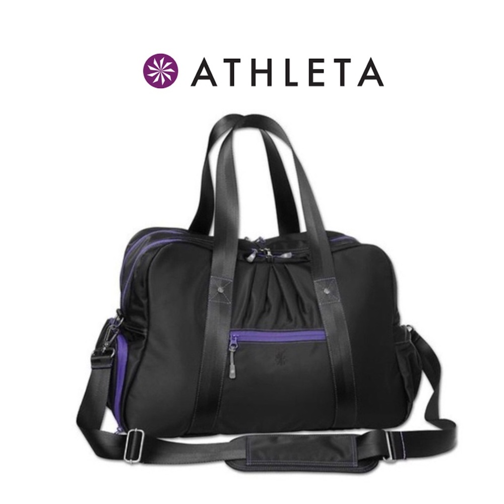 Athleta Warm it up Yoga/gym bag Black/Purple